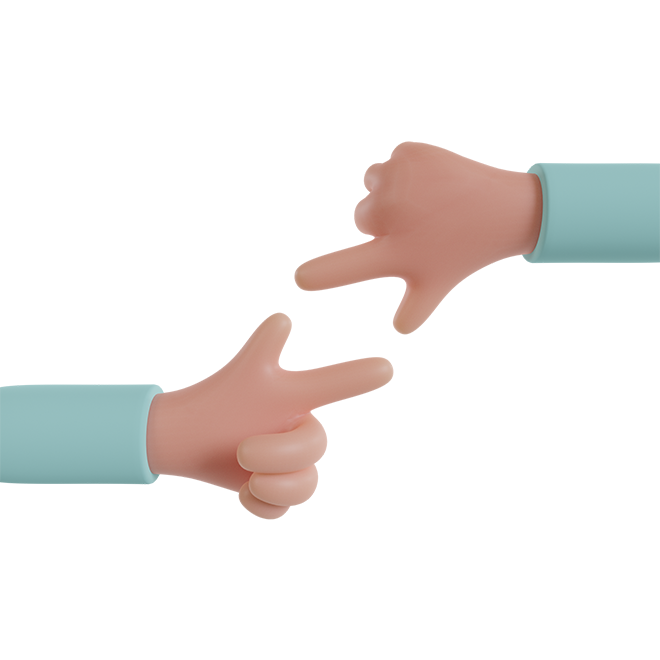 CG hands in snap pose